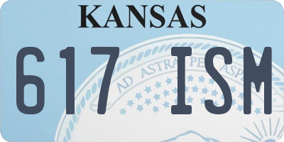 KS license plate 617ISM