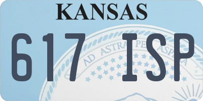 KS license plate 617ISP