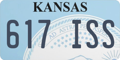 KS license plate 617ISS
