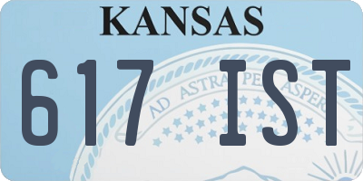 KS license plate 617IST