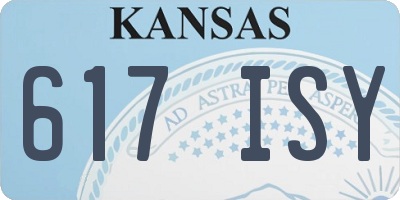 KS license plate 617ISY