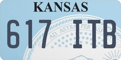 KS license plate 617ITB