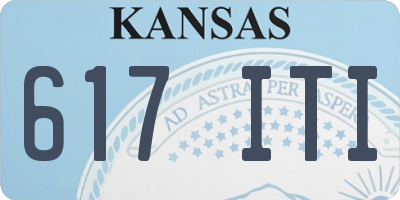 KS license plate 617ITI