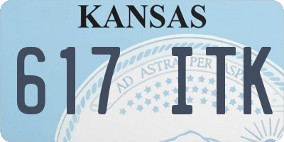 KS license plate 617ITK