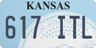 KS license plate 617ITL