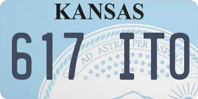 KS license plate 617ITO