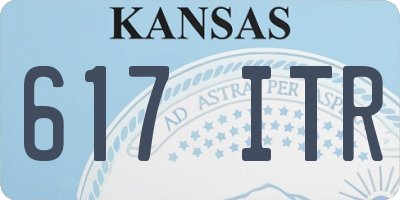 KS license plate 617ITR