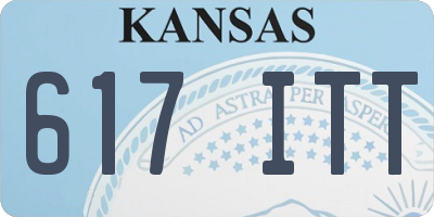 KS license plate 617ITT
