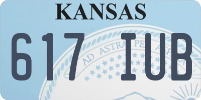 KS license plate 617IUB