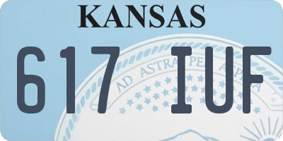 KS license plate 617IUF