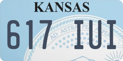 KS license plate 617IUI