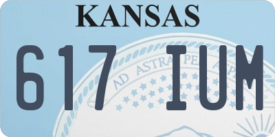 KS license plate 617IUM