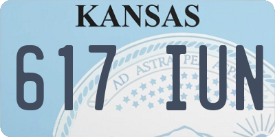KS license plate 617IUN