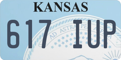 KS license plate 617IUP