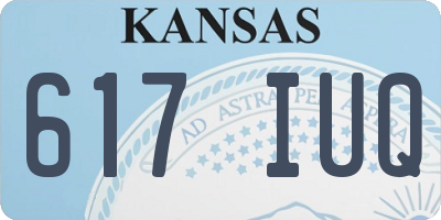 KS license plate 617IUQ