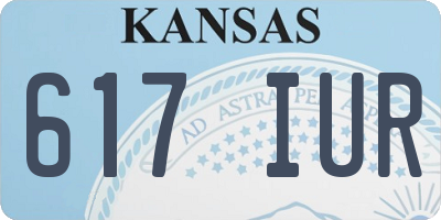 KS license plate 617IUR