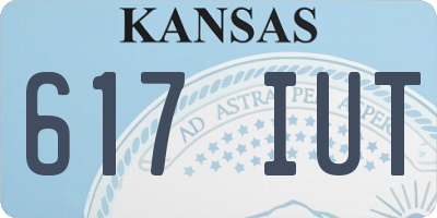 KS license plate 617IUT