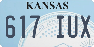 KS license plate 617IUX