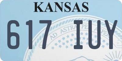 KS license plate 617IUY