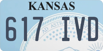 KS license plate 617IVD