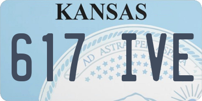 KS license plate 617IVE
