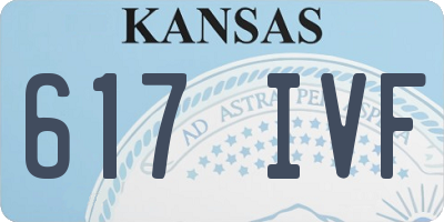 KS license plate 617IVF