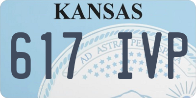 KS license plate 617IVP