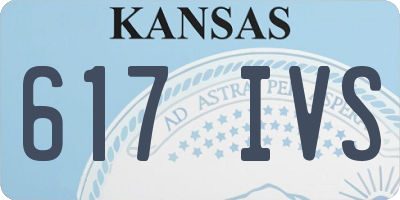KS license plate 617IVS