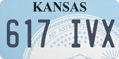 KS license plate 617IVX