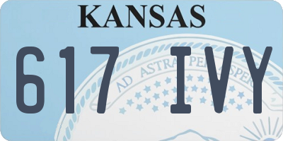 KS license plate 617IVY