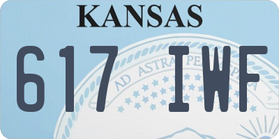 KS license plate 617IWF