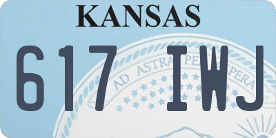 KS license plate 617IWJ