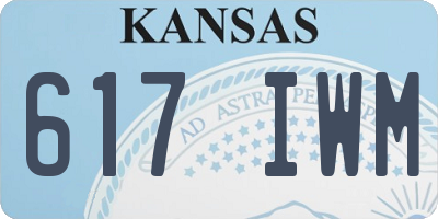 KS license plate 617IWM
