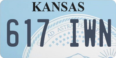 KS license plate 617IWN