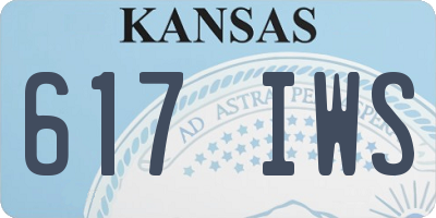 KS license plate 617IWS