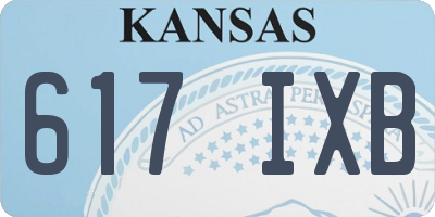 KS license plate 617IXB