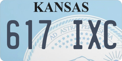 KS license plate 617IXC
