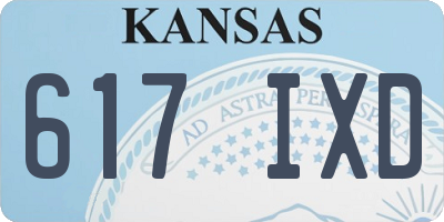 KS license plate 617IXD