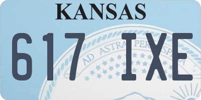 KS license plate 617IXE