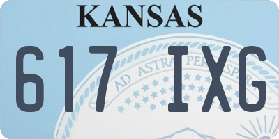 KS license plate 617IXG