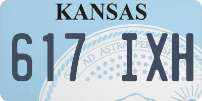 KS license plate 617IXH