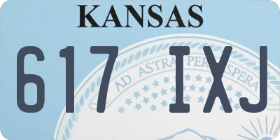 KS license plate 617IXJ