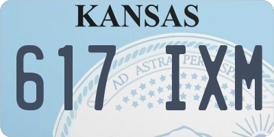 KS license plate 617IXM