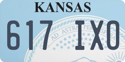 KS license plate 617IXO