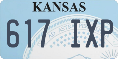 KS license plate 617IXP