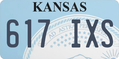 KS license plate 617IXS