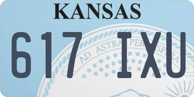 KS license plate 617IXU