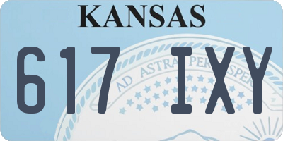 KS license plate 617IXY
