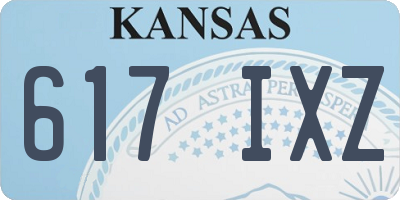 KS license plate 617IXZ