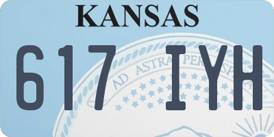 KS license plate 617IYH